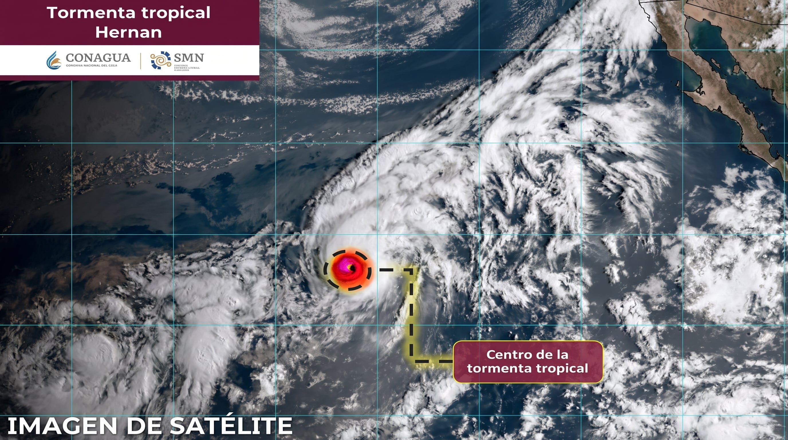La tormenta tropical está ubicada aproximadamente a 2 mil 350 kilómetros al oeste de Cabo San Lucas, Baja California Sur, una distancia considerable respecto de las costas mexicanas. (Imagen Ilustrativa Infobae)