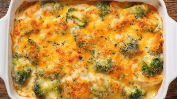 Pollo al horno con brócoli