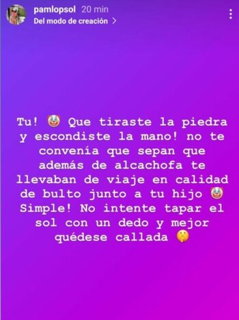 Pamela López le responde mediante
