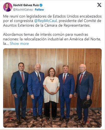 Xóchitl Gálvez se reunió con