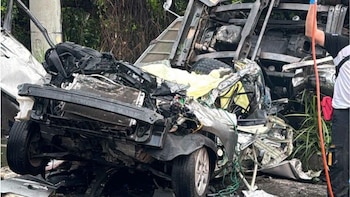 Choque entre un camión de volteo y una camioneta agrícola deja cuatro muertos en Guatemala