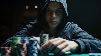 Persona que sufre ludopatía, adicción