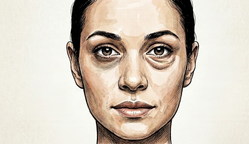 Las ojeras y bolsas debajo de los ojos representan una consulta frecuente en dermatología y oftalmología estética, según la Cleveland Clinic (Imagen Ilustrativa Infobae)