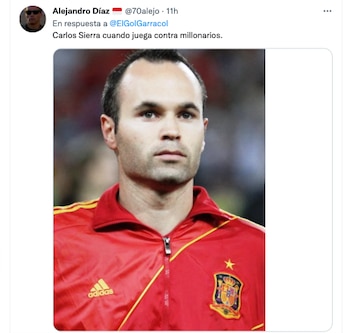 Memes del partido entre Millonarios y América (Liga BetPlay 2022-1, fecha 14). Captura de pantalla