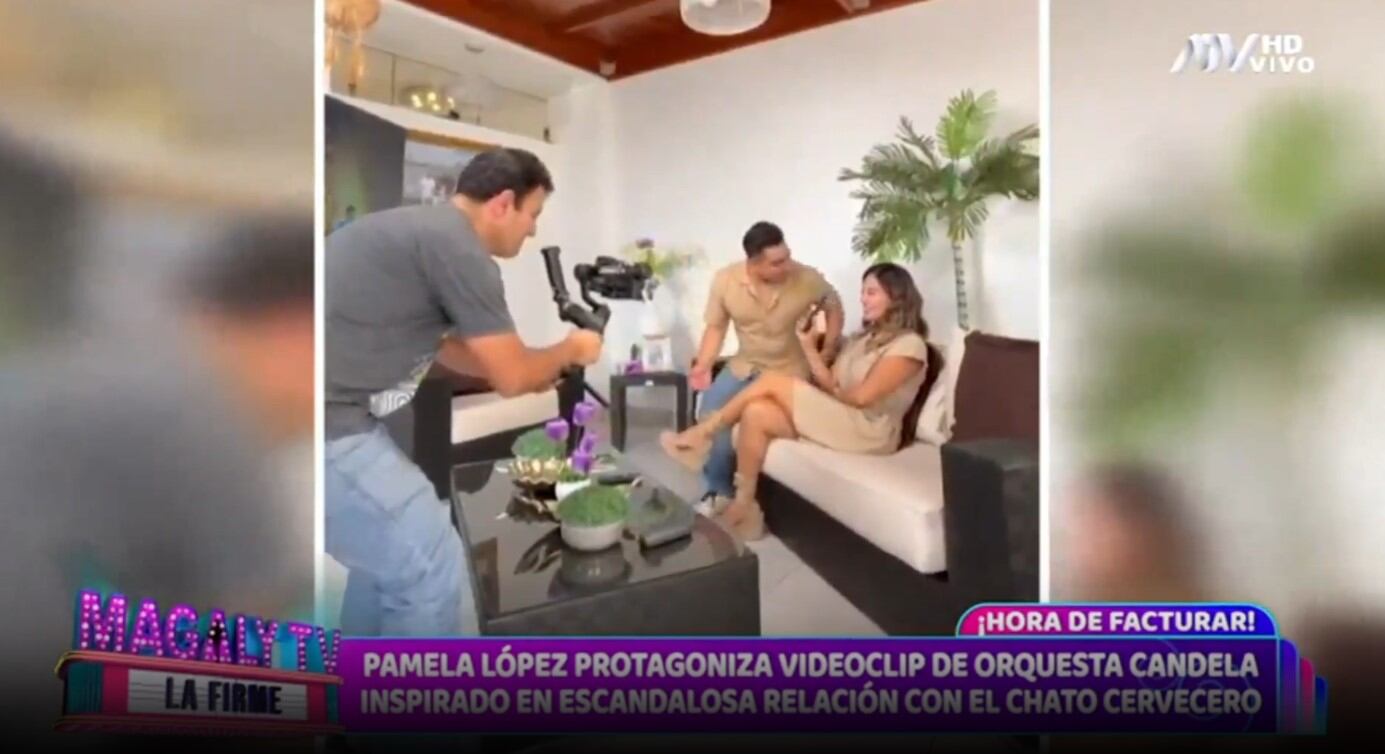Pamela López revive su historia de amor con Christian Cueva para videoclip de cumbia y Magaly Medina dice: “¡Qué falso su llanto!”. (Captura: Magaly TV La Firme)