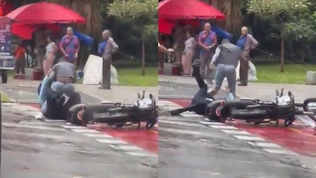 Agente de tránsito y conductor