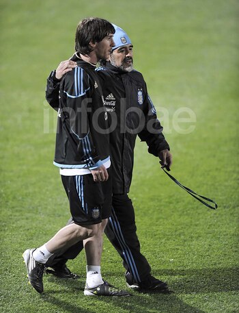 Diego y Lionel, en el