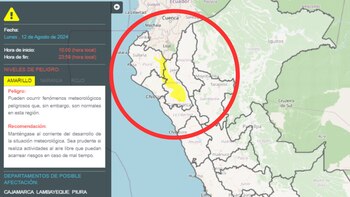 El Senamhi emitió su más