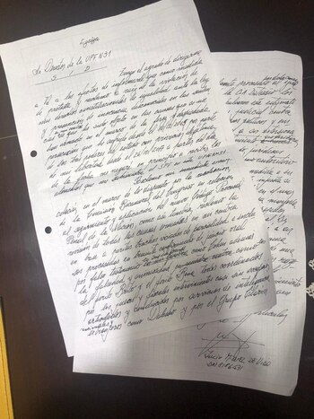 La carta que subió Julio