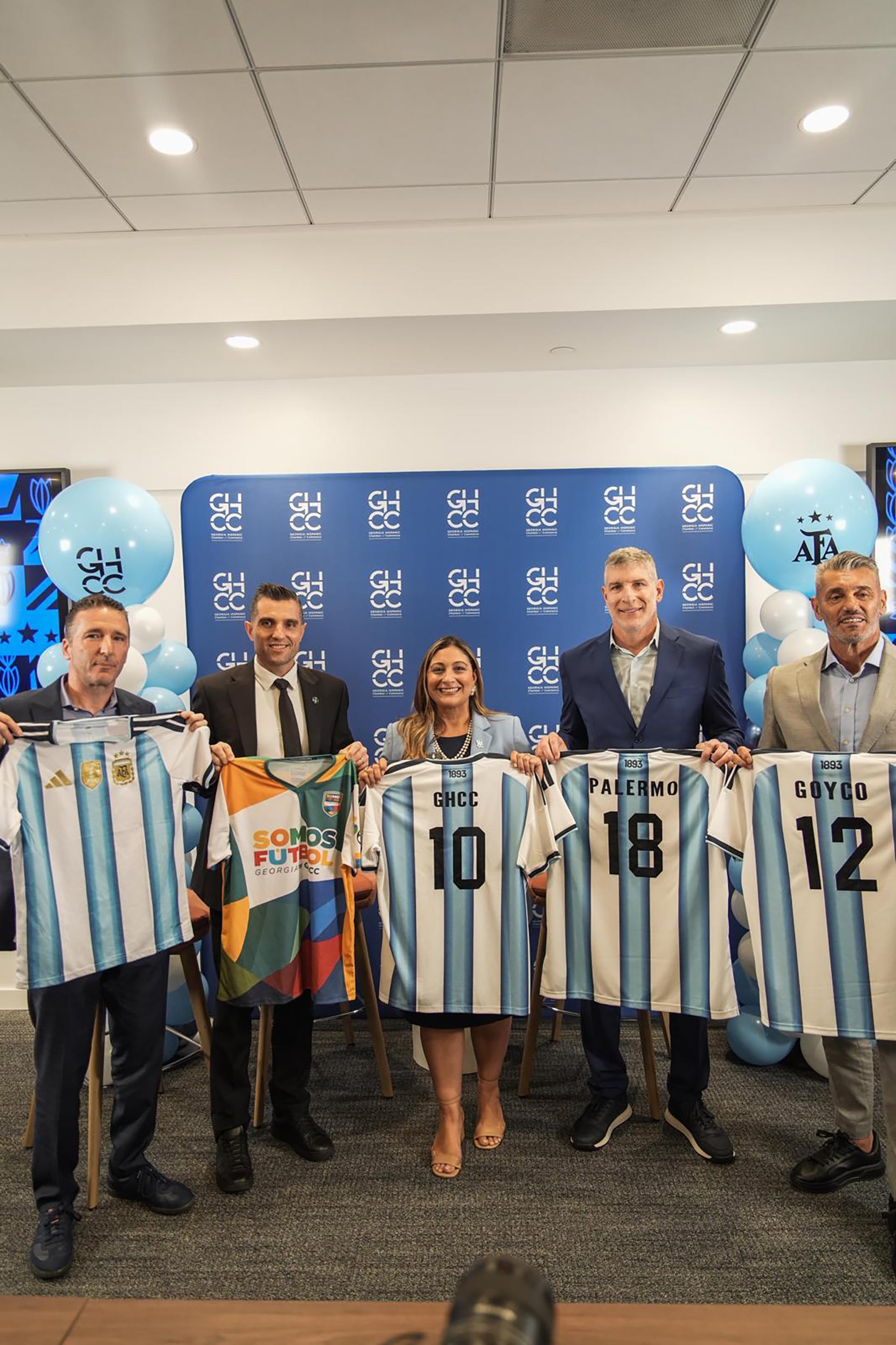 El evento se realizó en Atlanta, sede del partido entre Argentina e Inglaterra