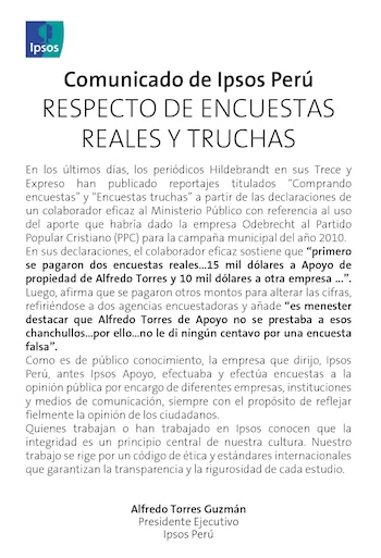 Comunicado de Ipsos