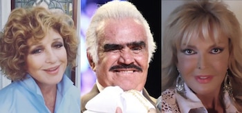 A Vicente Fernández se le relacionó sentimentalmente con un gran número de mujeres (Fotos: Instagram @angelicamariaoriginal / @_vicentefdez / @merle_uribe)