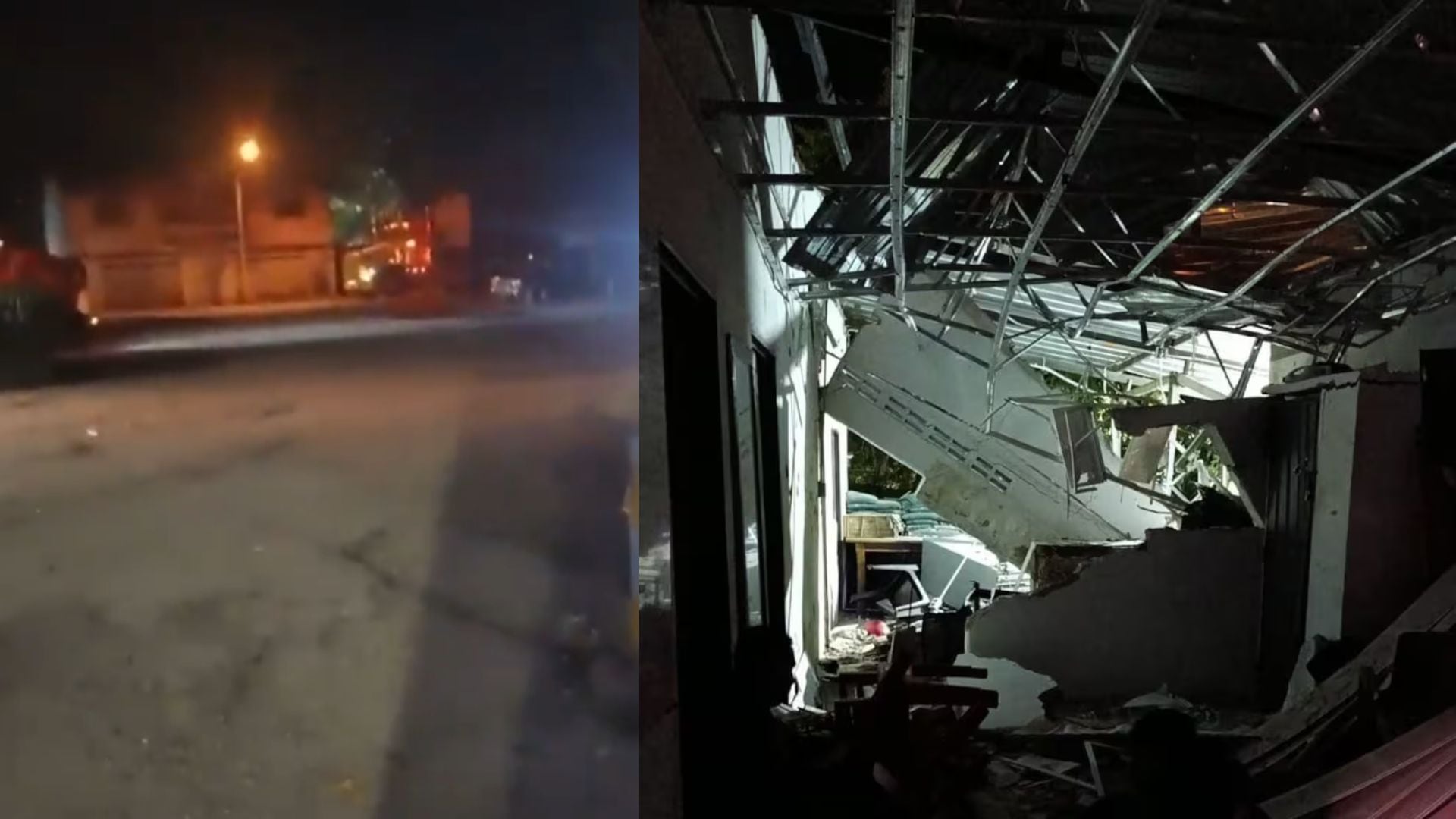 La infraestructura de la unidad policial presentó afectaciones tras el ataque registrado en zona rural de Pailitas, Cesar. - crédito X y captura de video