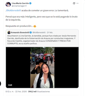 La congresista Lina María Garrido