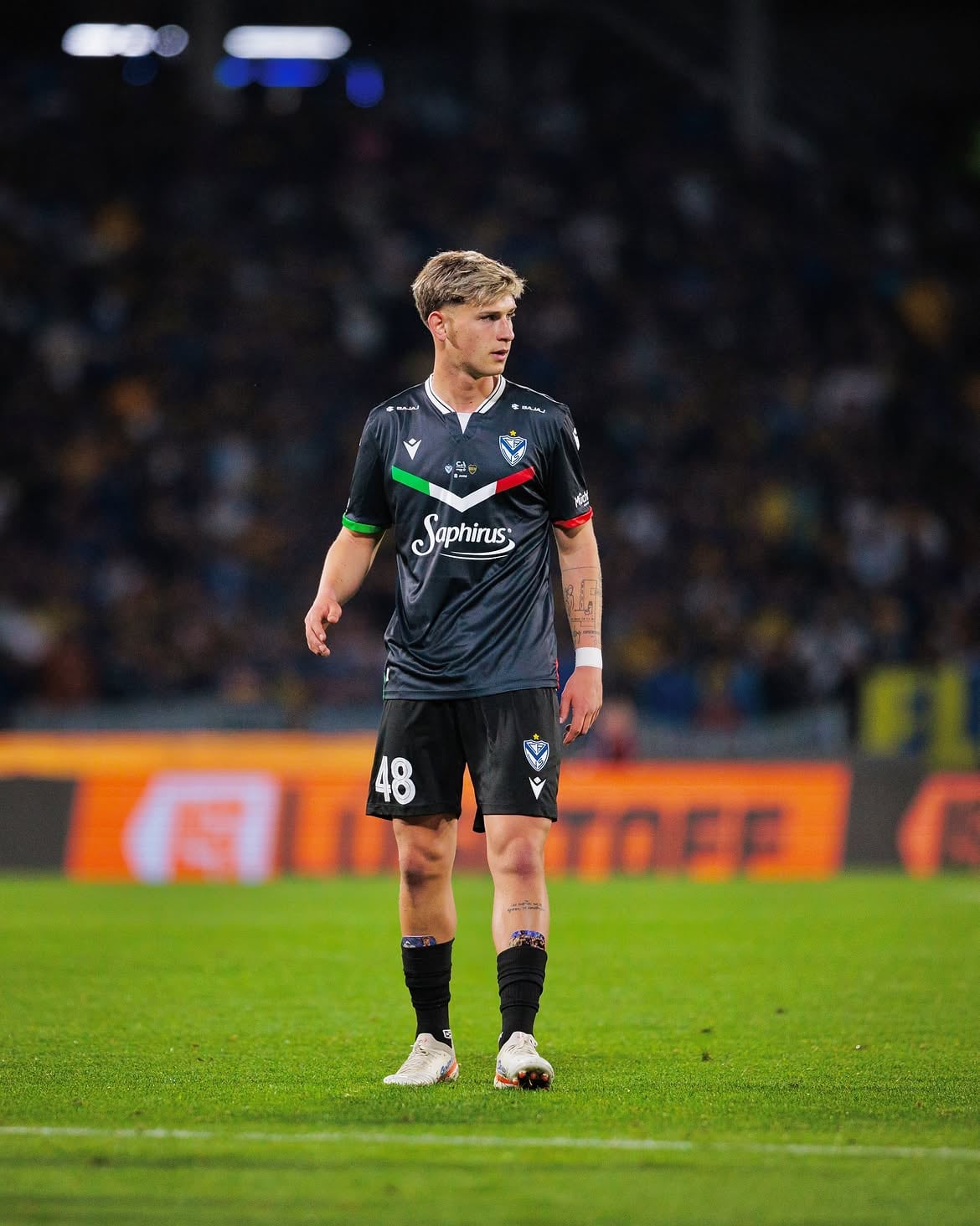 Luca Feler ingresó a los 82 minutos ante Boca por los octavos de final de la Copa Argentina (Instagram @felerluca)