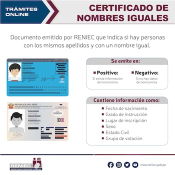 Reniec: cómo emitir un certificado