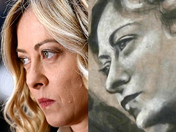 Giorgia Meloni y el fresco