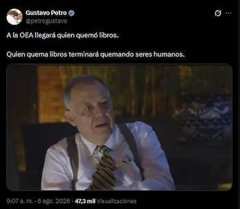 Mensaje publicado por el presidente Gustavo Petro en su cuenta de X, en el que cuestionó la designación de Alejandro Ordóñez - crédito Gustavo Petro/X