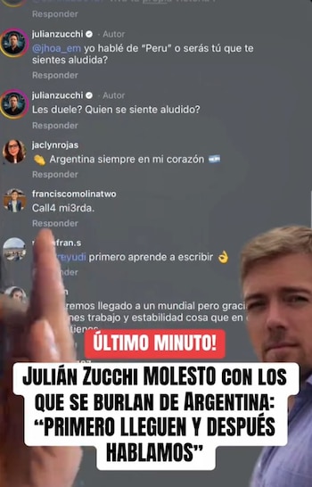 Julián Zucchi saca cara por Argentina tras perder la final y lanza fuerte mensaje: “Después hablamos”. Captura: IG Julián Zucchi.
