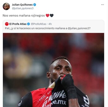 El delantero colombiano respondió mediante