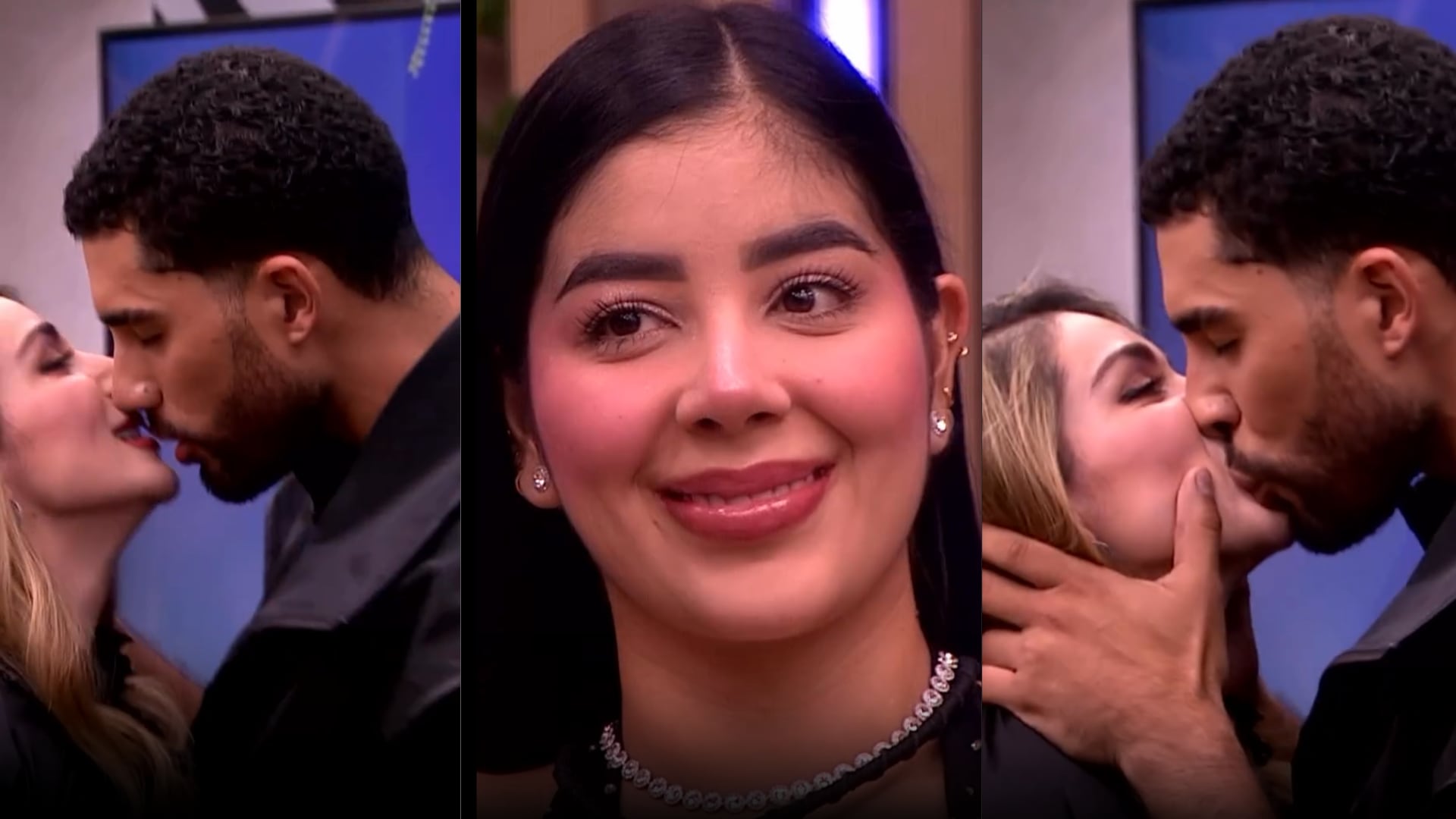 Mariana no pudo aguantar la risa al ver el beso de Marilyn y Renzo, pese a estar