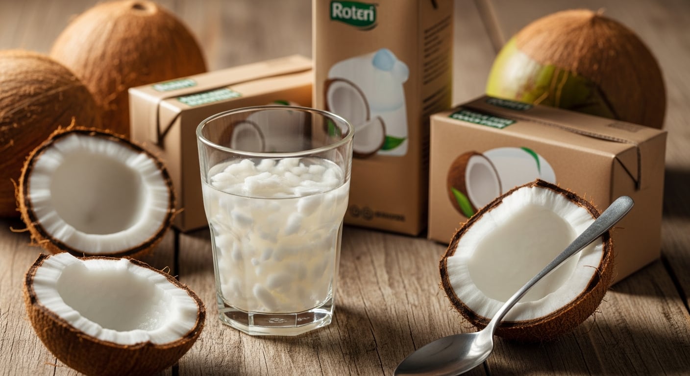 El error detectado en las cajas afecta solo al cartón exterior y omite la información sobre los 5 gramos de azúcar añadido por lata de agua de coco C2O. (Imagen Ilustrativa Infobae)