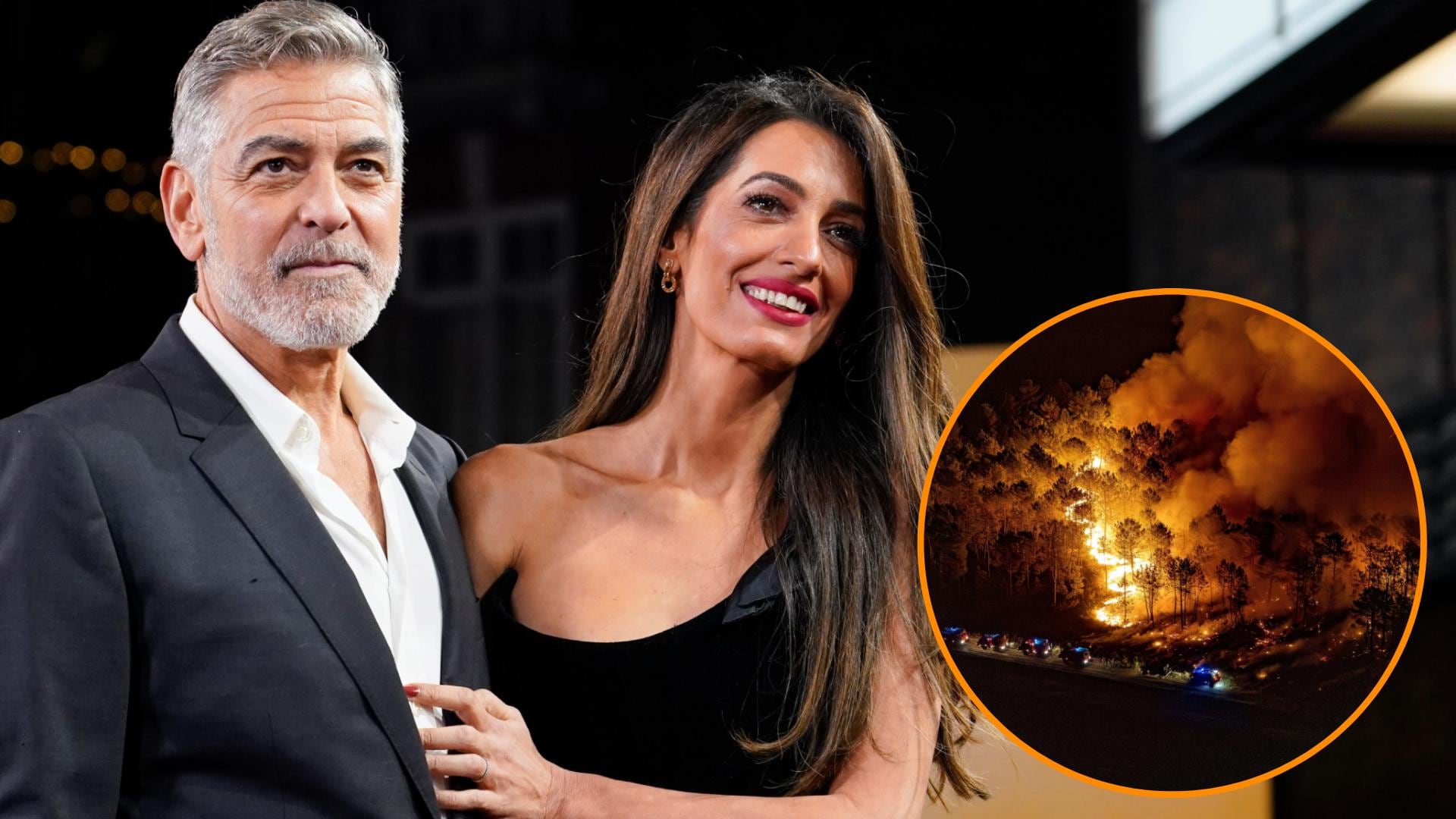 George Clooney y su esposa Amal evacúan su casa en Francia por los incendios forestales que avanzan sobre Brignoles