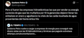 Gustavo Petro lanzó nuevas crítica
