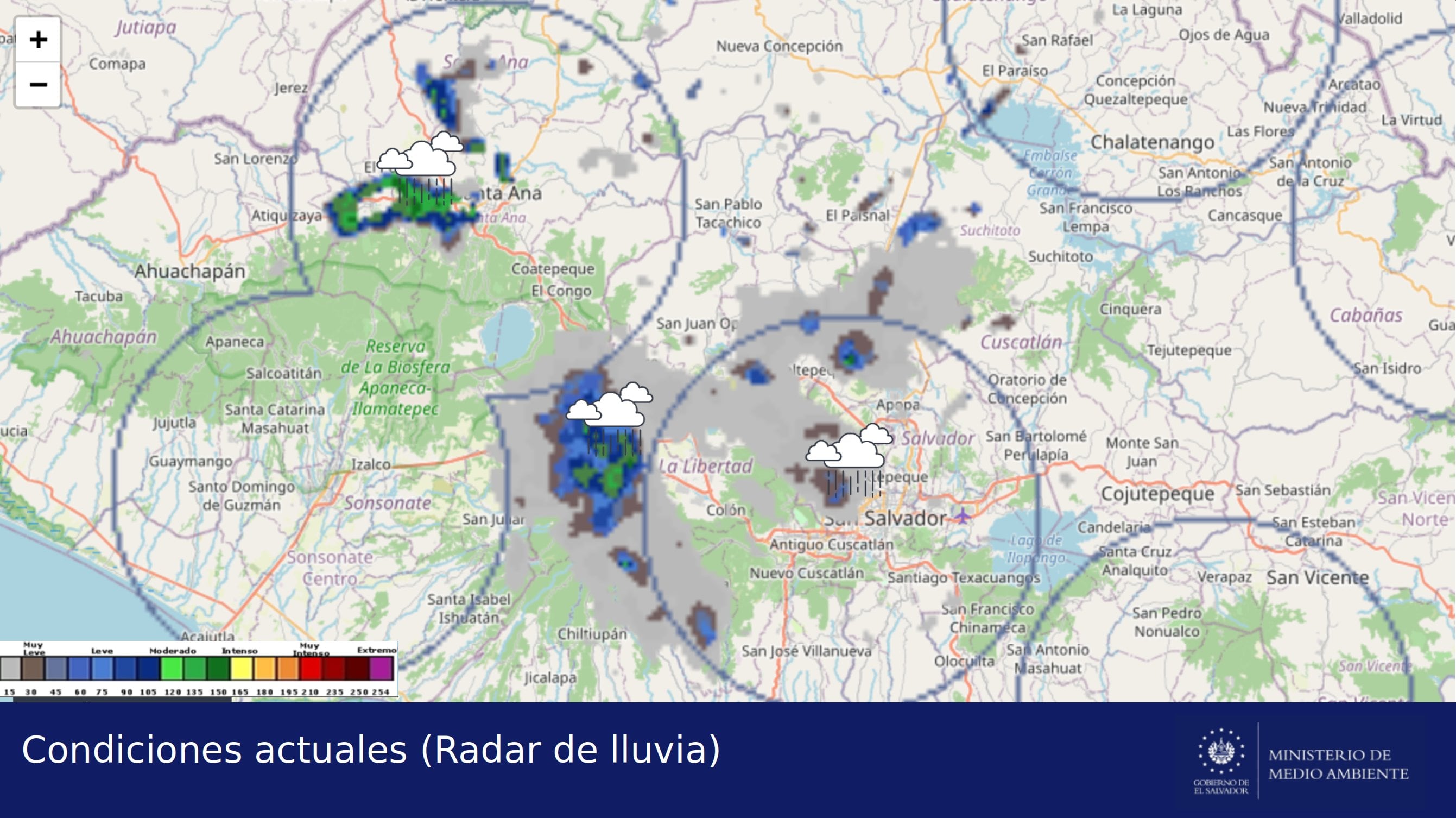 La combinación de la onda tropical y otros sistemas atmosféricos generó nubosidad y tormentas eléctricas de moderada a fuerte intensidad. (Foto cortesía MARN)