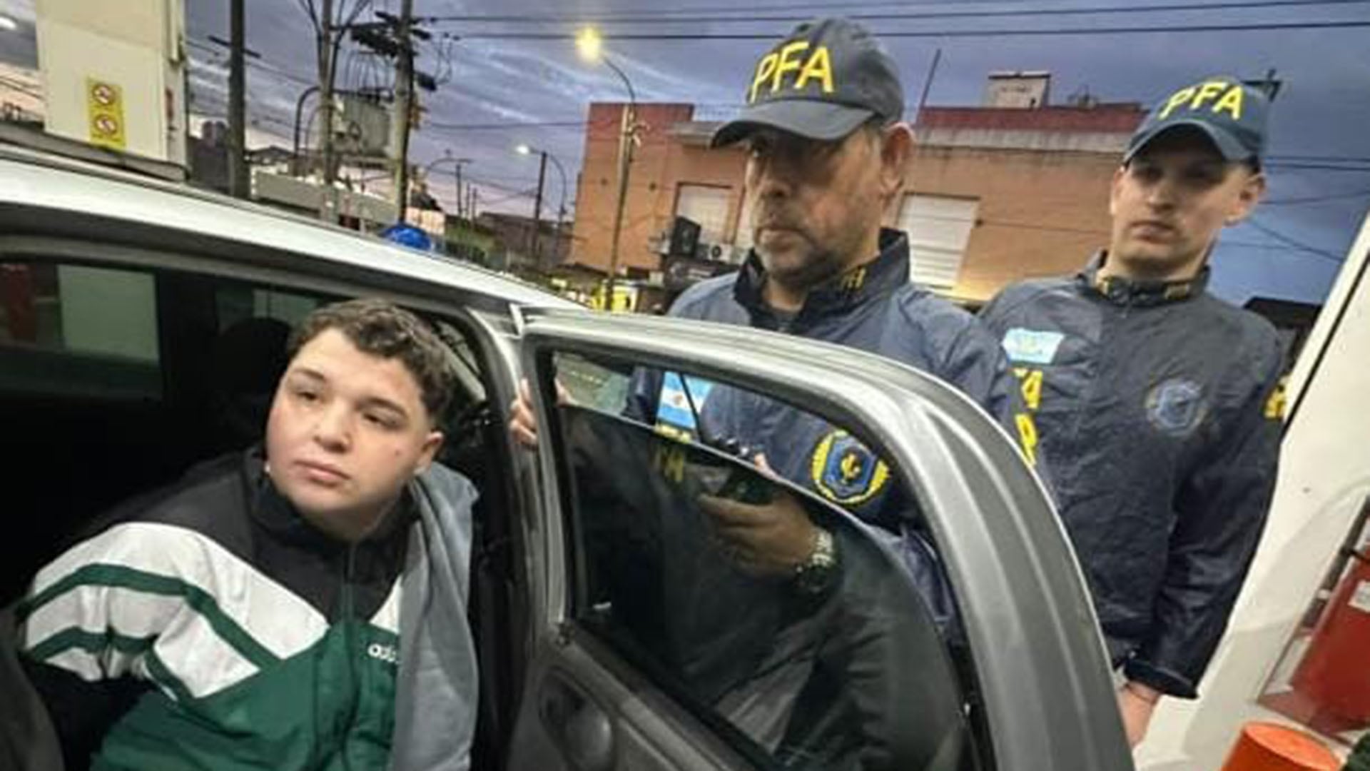 Tomás Ignacio Felice, tras ser detenido por la PFA