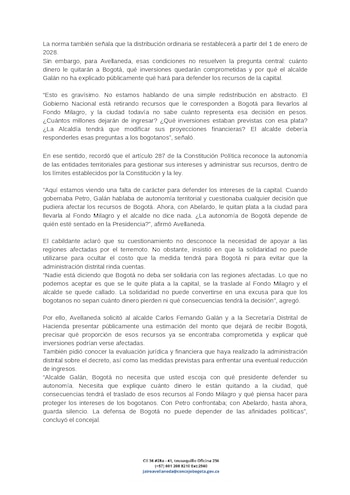 Jairo Avellaneda cuestionó la postura de Carlos Fernando Galán frente al decreto del Gobierno nacional (suministrado a Infobae Colombia)
