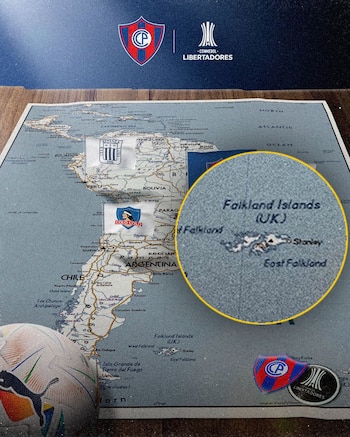 El mapa que compartió Cerro