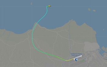 El recorrido del avión de