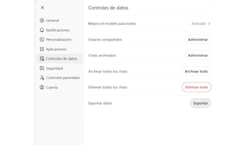 En el apartado de ‘Control