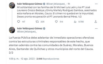 El ministro de Defensa señaló