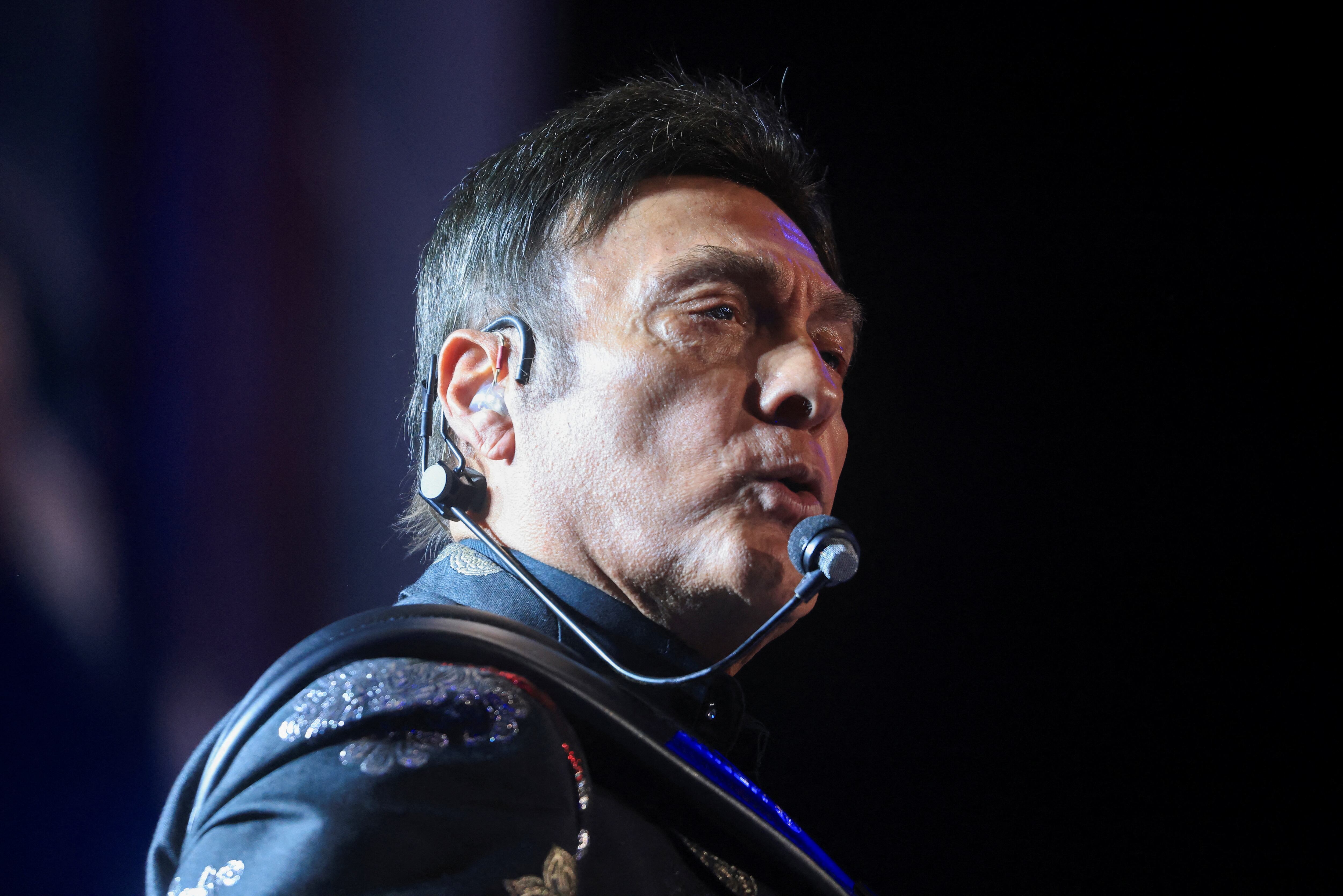 Jorge Hernandez of Los Tigres del Norte performs during the