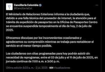 Publicación de la Cancillería de