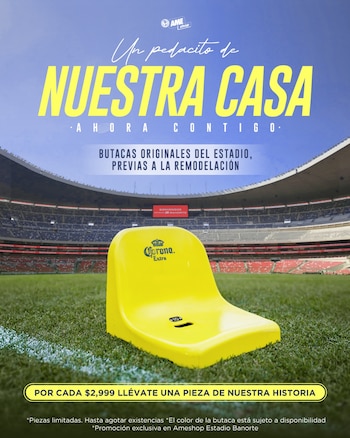 América regaló butacas del antiguo Estadio Azteca (FB/ AmeShop)