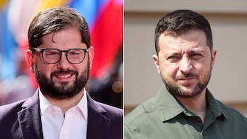 Gabriel Boric y Volodimir Zelensky