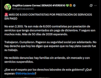 Angélica Lozano señaló haber recibido
