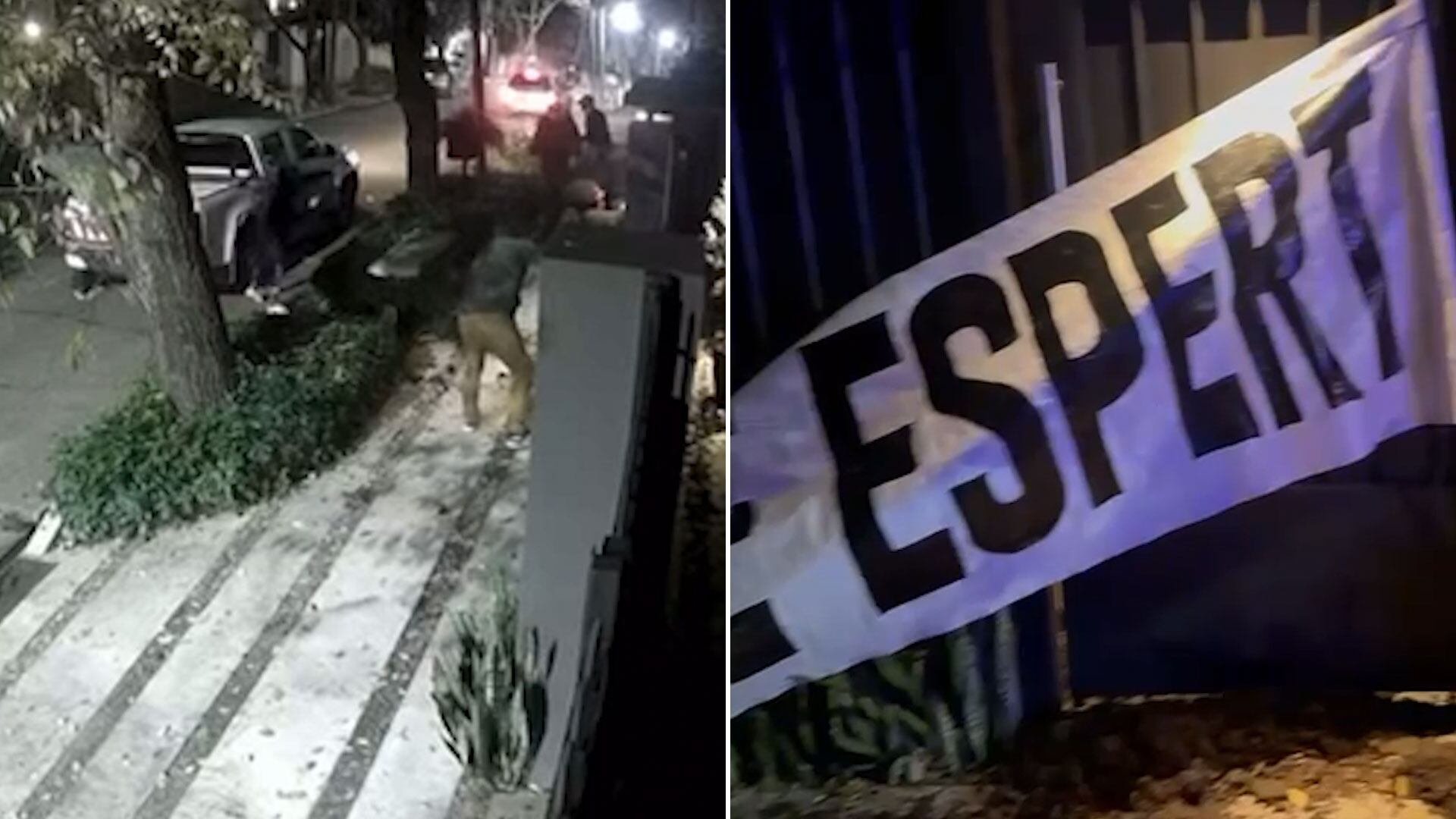 Imágenes de la vandalización al domicilio de Espert