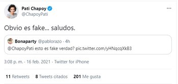 Por medio de su cuenta