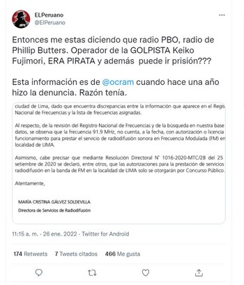 Twitter: se pronuncian por allanamiento