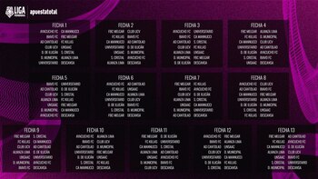 Fixture de la Liga Femenina