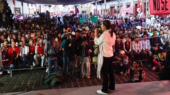 La aspirante a la presidencia