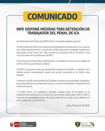 Comunicado del INPE