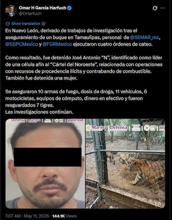 ‘El Titán’ destacó años atrás en competencias nacionales de fisicoculturismo. (X @OHarfuch)