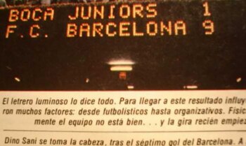 Tablero electrónico del Camp Nou