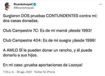 Anaya Cortés arremetió en contra