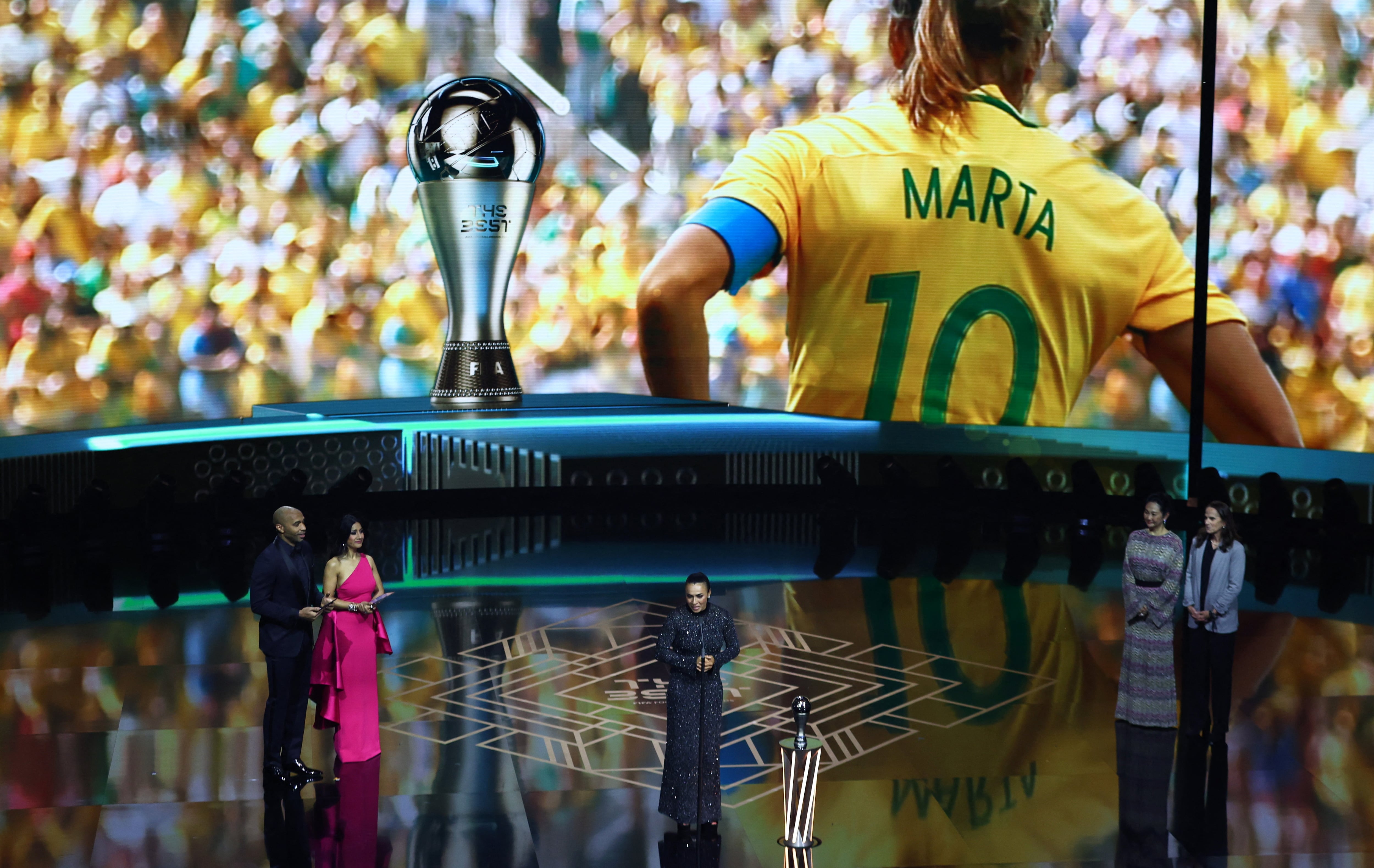 Marta fue elegida la mejor jugadora del mundo en seis ocasiones (REUTERS/Andrew Boyers)